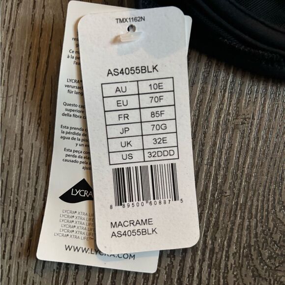 Freya Women's Standard Macramé Plunging Halter Bikini Top with Underwire - Picture 5 of 8